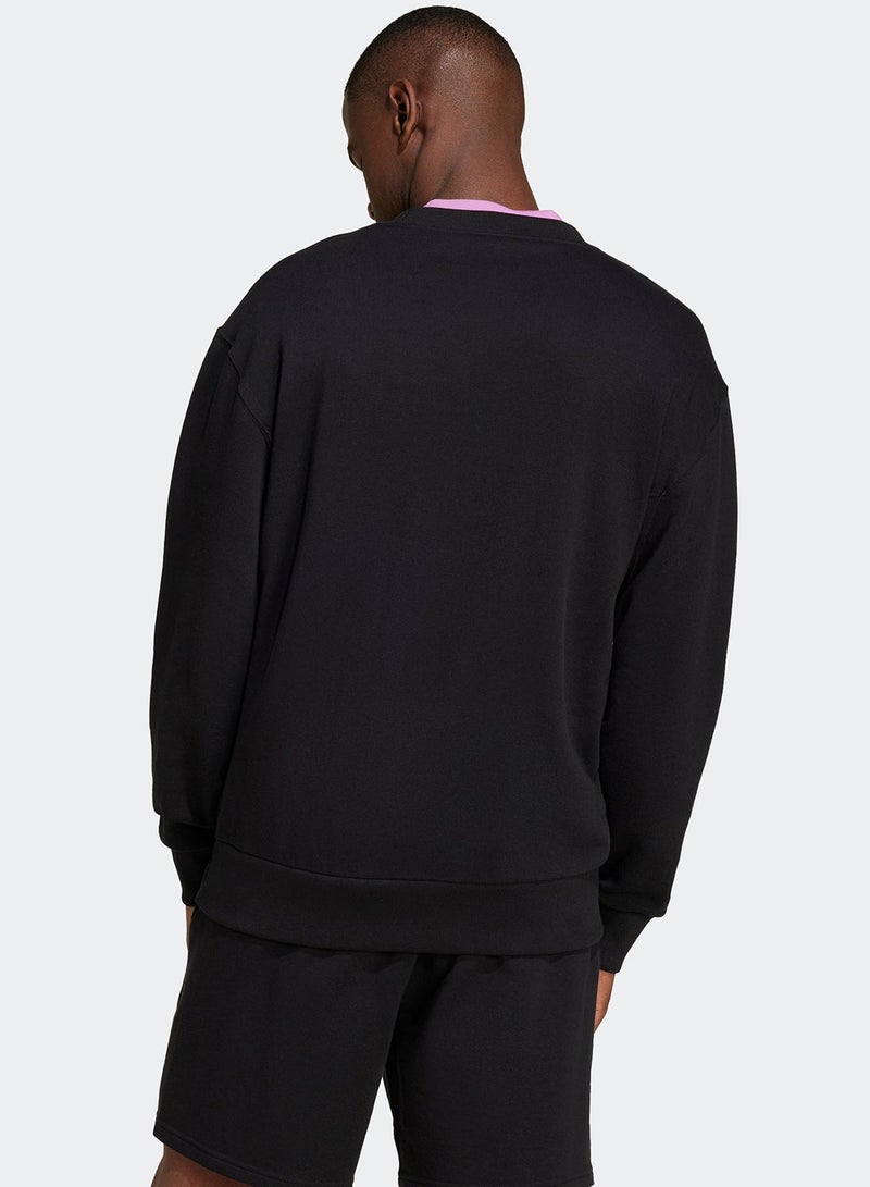 Adidas All Szn French Terry Crew Sweatshirt - Image 2