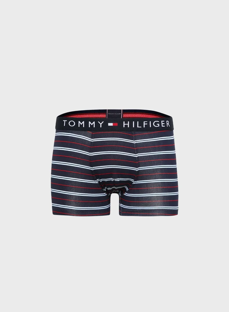 TOMMY HILFIGER Striped Logo Band Trunks