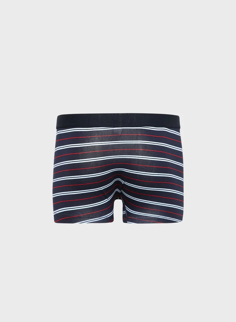 TOMMY HILFIGER Striped Logo Band Trunks