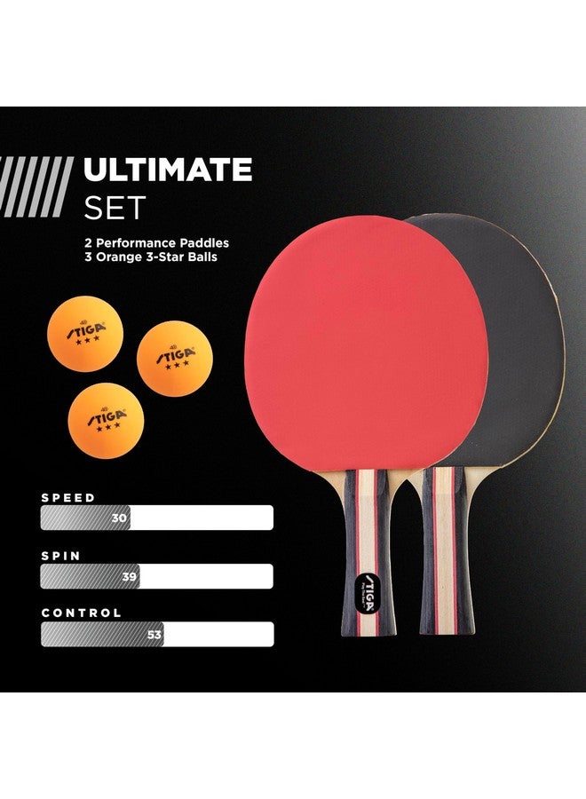 Stiga Performance 2 Player Ping Pong Set - 2 Table Tennis Rackets, 3 - 3 Star Orange Balls Included - Image 3