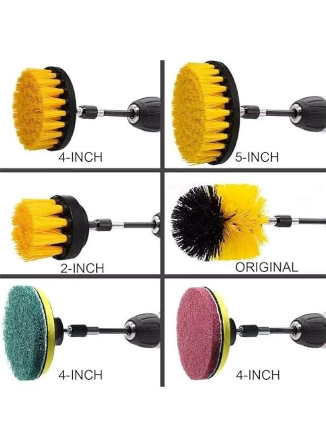 HOOKOR 22pcs Electric Drill Brush Scrub Pads Kit Power Scrubing Pads Cleaning Set for Tiles, Sinks, Floor, Bathtub, Bathroom, Kitchen, Vehicle  - Image 2