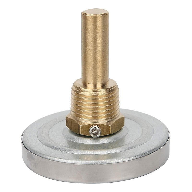Solimeta 2.5" Bimetal Dial Thermometer, 0-250 deg F/-20-120 deg C, Lead-Free Brass Stem with Pocket - Image 4