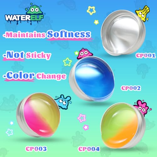 WATERELF 4Pc Transparent Putty Slime for Kids Fidget Sensory Artistic Therapy Putty Toys for Boys Girls Adults Stress Relief NonSticky Each 311 Inch 32 Oz - Image 5
