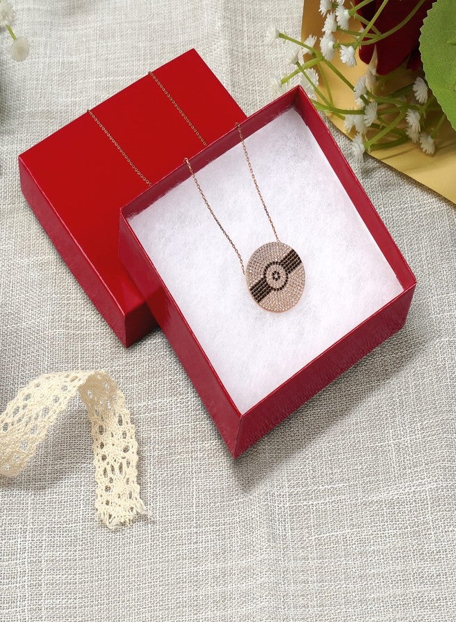 Noble Pack Cardboard Jewelry Boxes 10 Pack - 3.5"x3.5"x1" Bulk Cotton Filled Small Gift Boxes with Lids for Jewelry Packaging (Red) - Image 4
