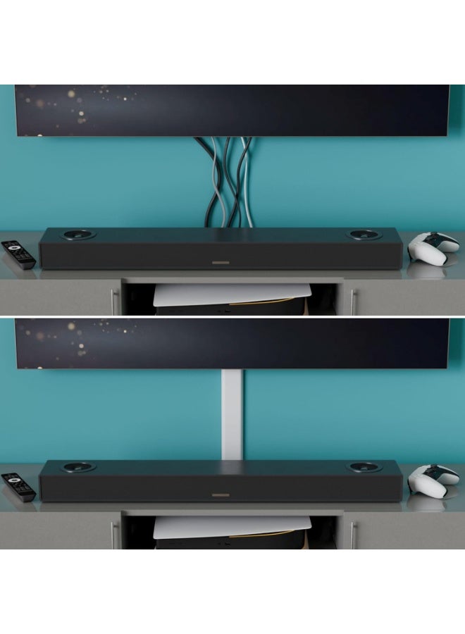 قناة كابلات، غطاء سلك للجدار، ترتيب كابلات التلفاز، قابل للدهان، ذاتية اللصق، تصميم مفصلي قطعة واحدة - أبيض، 2 × 60 مم (عرض) × 15 مم (ارتفاع) × 40 سم طول (80 سم إجمالي) - Image 3