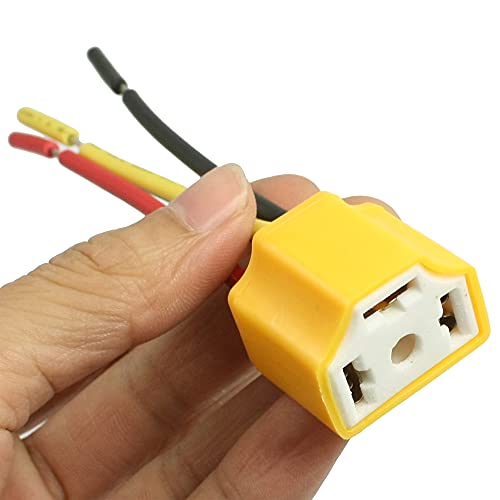 uxcell Car Auto Headlight Connector H4 Lamp Bulb Socket 2 Pcs - Image 3