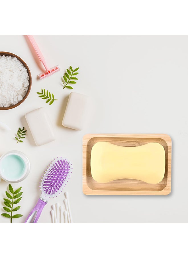 Home Pro Homepro Bamboo Soap Dish Made of 100% Sustainable Bamboo Odour Free Durable & Stylish Addition to Bathroom or Kitchen Soap Holder Wooden  - Image 5