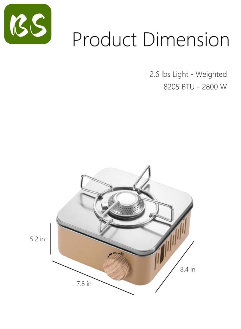 BS Ultra-light, portable, and versatile gas stove | emergency gas stove、camp stove、camping accessories、camping stove、portable gas stove、portable stove | Stable and windproof | Powerful flame and 3-second ignition | No power required | 75% smaller than conventional stoves | Suitable for camping, fishing, and indoor cooking - Image 2