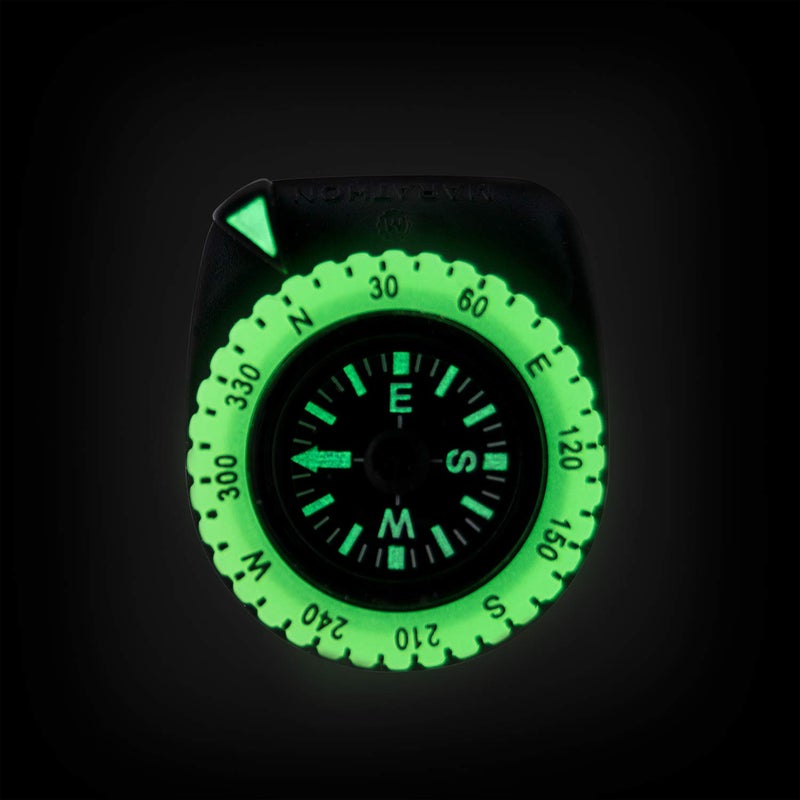 Marathon Military Grade Clip-On Wrist Compass | Glow in The Dark Luminous Bezel | SERE Survival Evasion Resistance Escape | Northern Hemisphere Version - Image 2