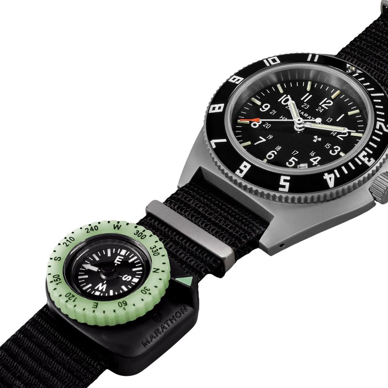 Marathon Military Grade Clip-On Wrist Compass | Glow in The Dark Luminous Bezel | SERE Survival Evasion Resistance Escape | Northern Hemisphere Version - Image 4
