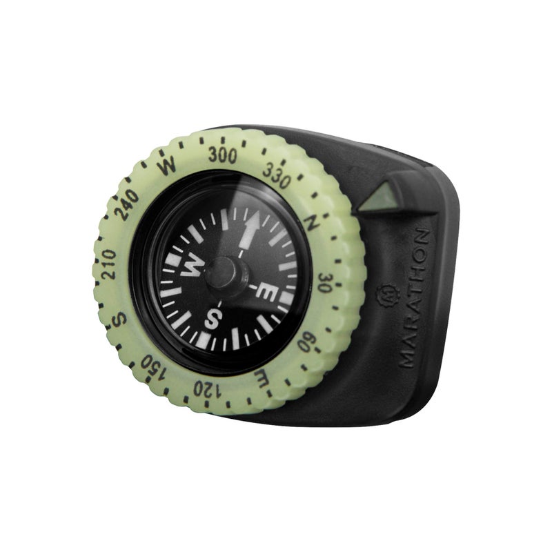 Marathon Military Grade Clip-On Wrist Compass | Glow in The Dark Luminous Bezel | SERE Survival Evasion Resistance Escape | Northern Hemisphere Version - Image 1