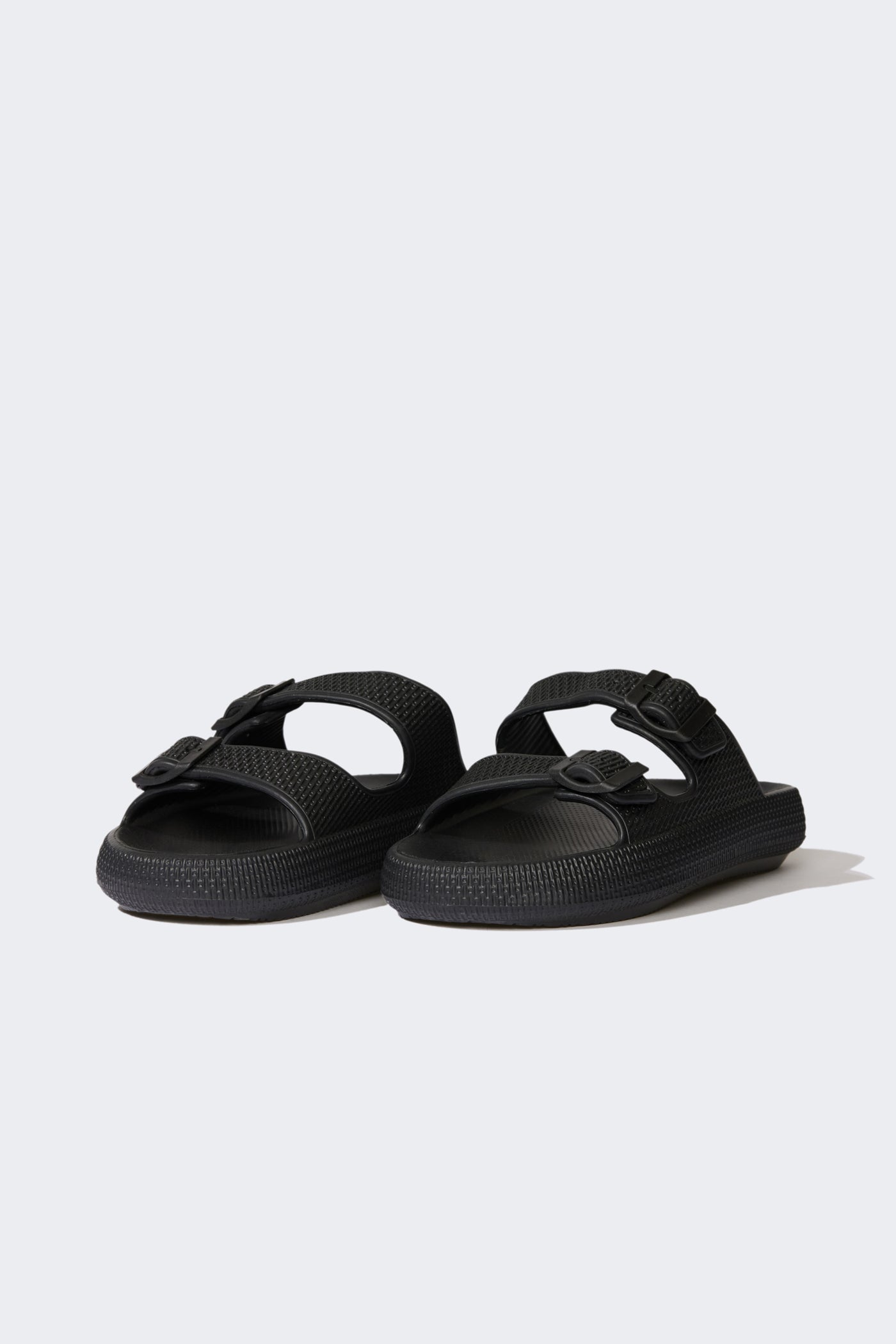 Black Woman Flat Sole Slip On Eva Slippers Casual