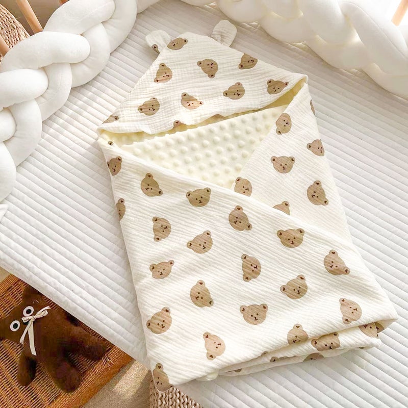 Doudou blanket bag newborn baby discharged pure cotton autumn and winter rabbit delivery room swaddling bag newborn summer wrap quilt - Image 1