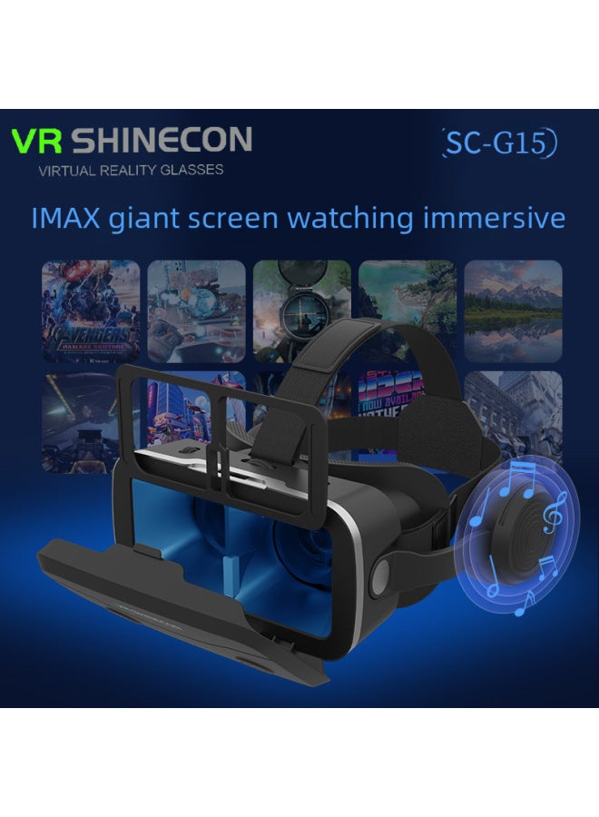 Quanxian Mirror Vr Glasses Earphone Version Mobile Specific Integrated Game Machine 3d Glasses Headset Vr-Color:G15E Headset Version Black - Image 3