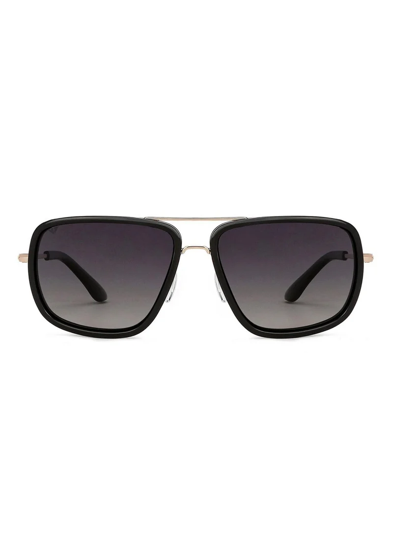 VINCENT CHASE Vincent Chase By Lenskart | Full Rim Square Branded Latest and Stylish Sunglasses | Polarized and 100% UV Protected | Men & Women | Large | VC S11748