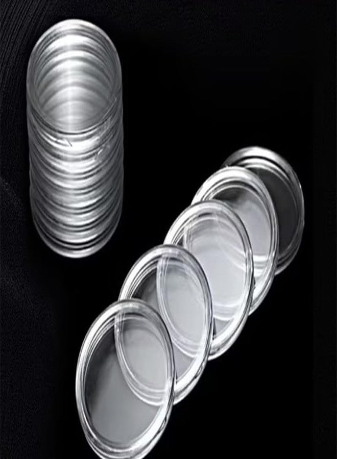 Pxiryanlow 10PCS Round Coin Holder Storage Capsules,37m Applied Round Clear Cases Coin Storage Capsules Holder Plastic,Forms, Recordkeeping and Money Handling - Image 1