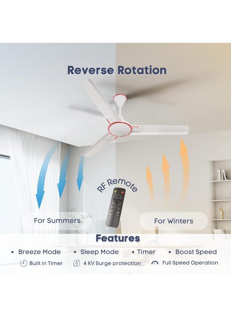 Victura Airmotion Victura Airmotion 1200mm Sky Air Altas white BLDC Star Rated Ceiling Fan For Home High Speed Air Flow 2 Years Warranty  - Image 5
