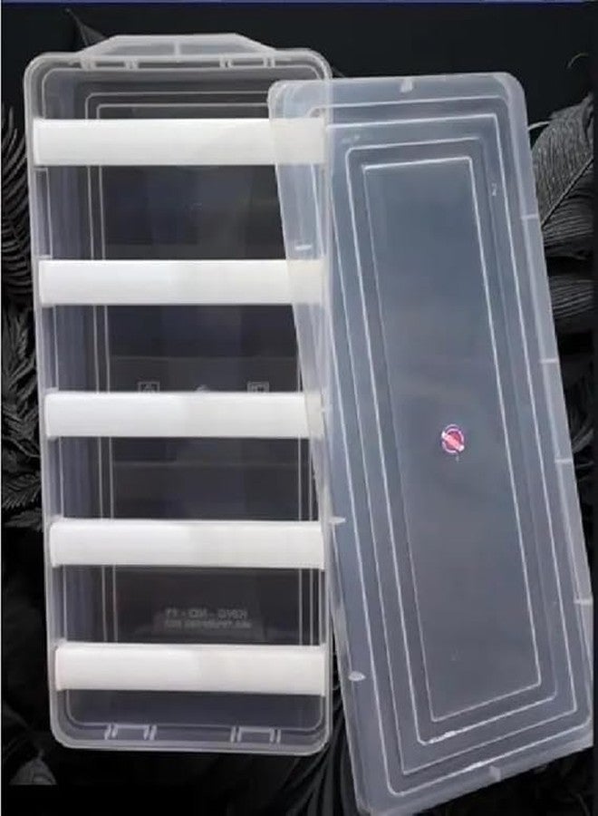 VILOMP Transparent Stylish Multipurpose Plastic Bangle Box With 5 Detachable Rods For Women and Girls,Organizer Accessories Plastic Storage Box For Jewellery (Medium) - Image 2