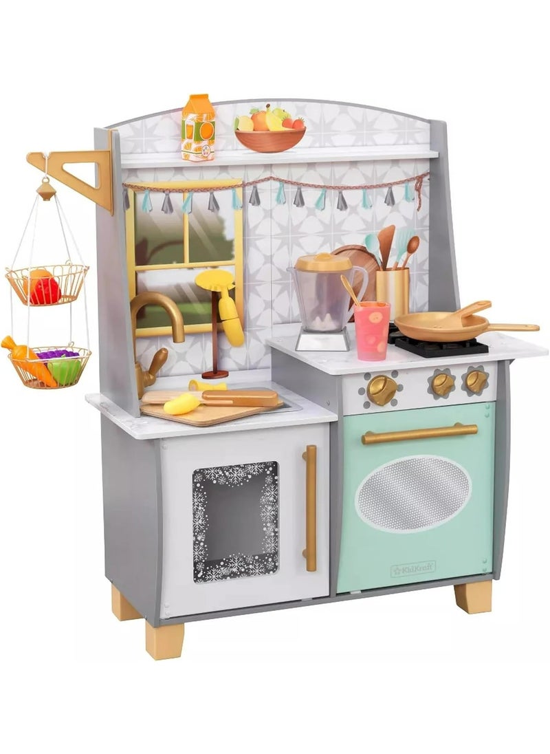KidKraft KidKraft Smoothie Fun Wooden Play Kitchen with 22 Accessories  - Image 1
