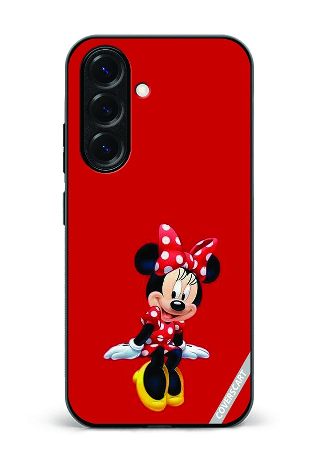 غطاء حماية لهاتف سامسونج جالاكسي A56 بتصميم ميني ماوس أحمر