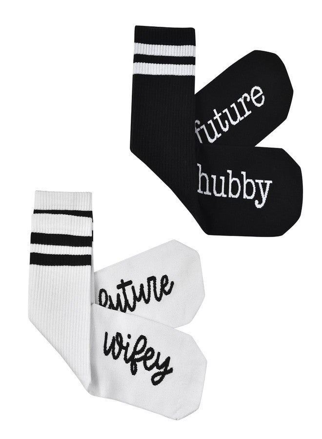 Jacriah Future Hubby and Wifey Socks - Funny Wedding Engagement Gift for Couples, Bride and Groom, Bridal Shower, Honeymoon Present - Image 1