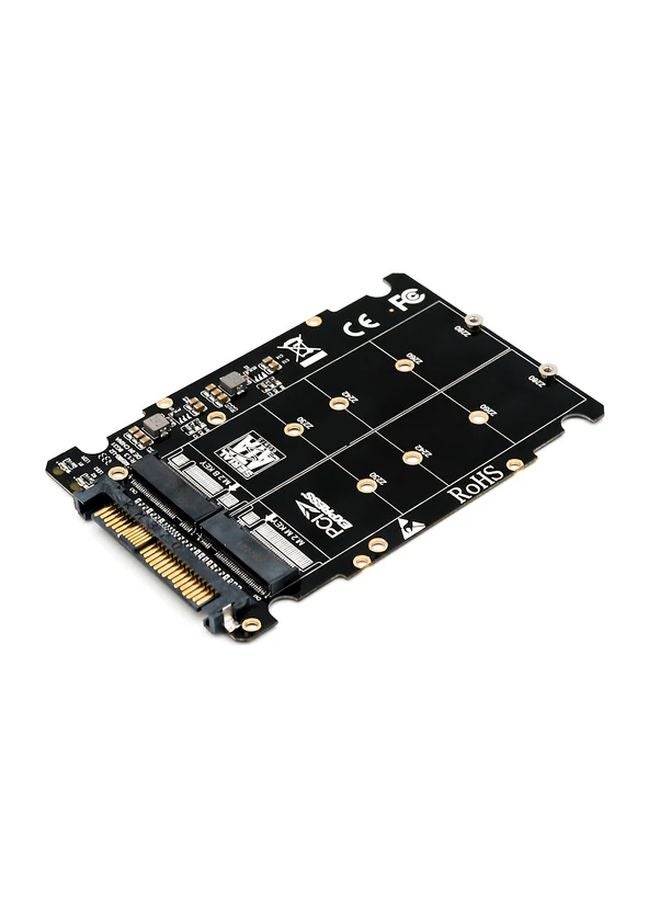 Black M Key B M To U 2 PCIe Adapter Card For NVMe SATA SSD Desktop Server - Image 1