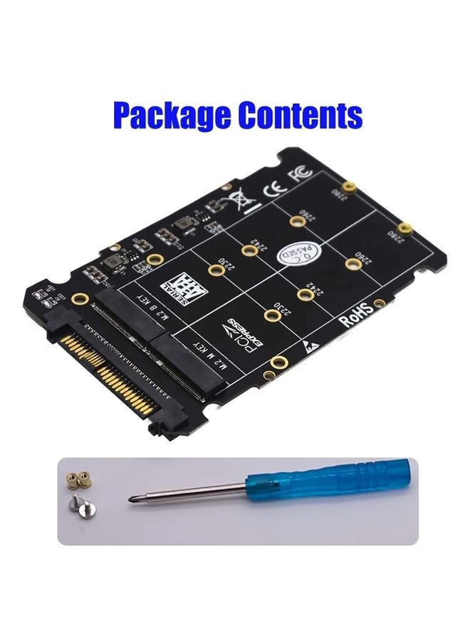 Black M Key B M To U 2 PCIe Adapter Card For NVMe SATA SSD Desktop Server - Image 5