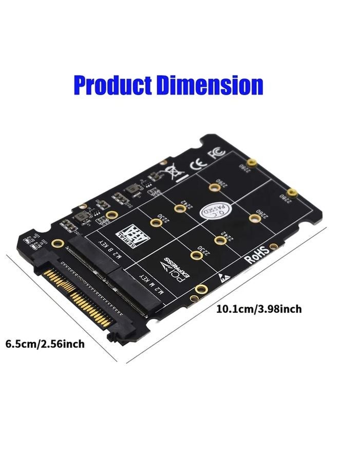 Black M Key B M To U 2 PCIe Adapter Card For NVMe SATA SSD Desktop Server - Image 4