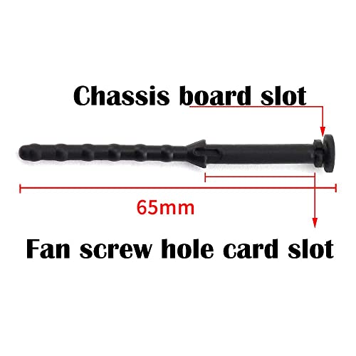 MEETOOT 16PCS Black Rubber PC CPU/Case Fan Mounting Screws Vibration Reducing Anti Noise Screws Fan Rivet XDX-7145 - Image 5
