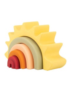 Nuby Soft Silicone Stackable Sun Interactive Toy For Early Development Creativity 12+ Months  - Image 1