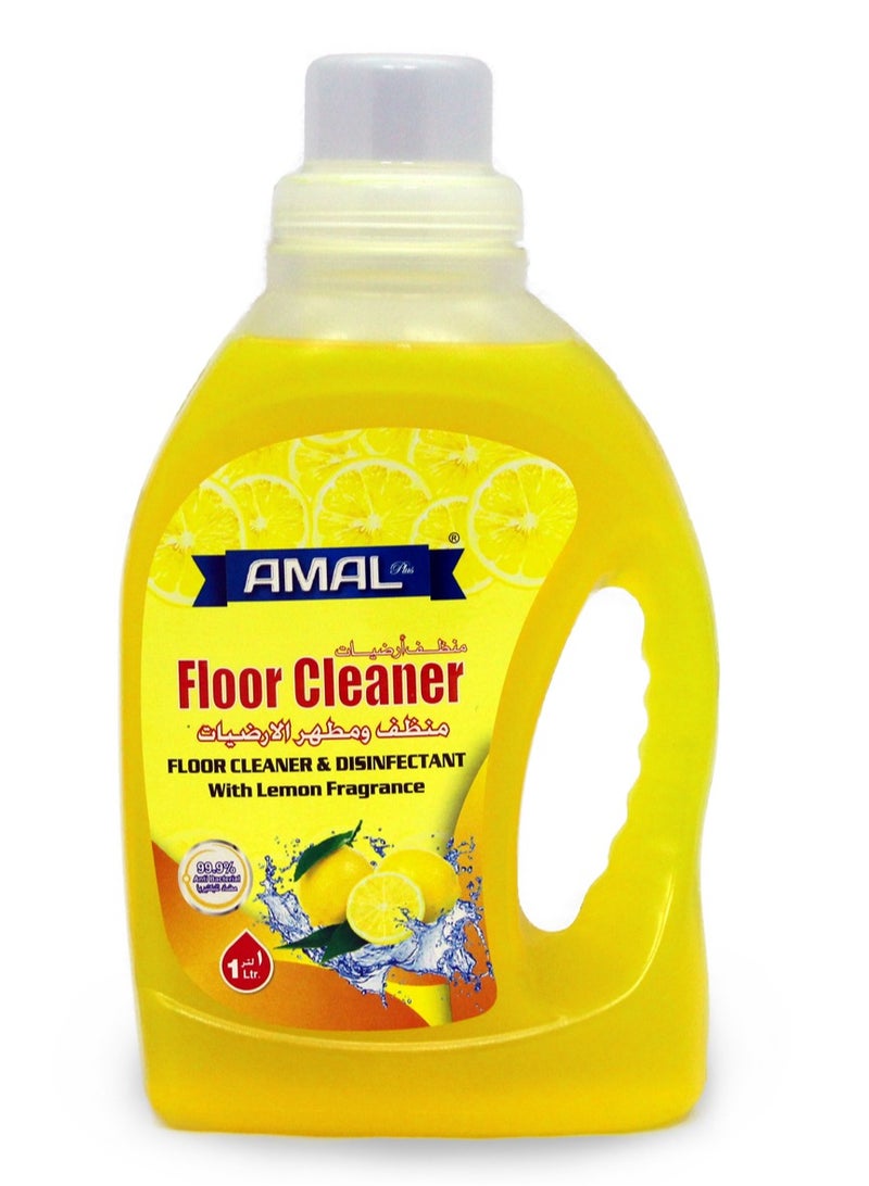 Amal Plus Floor Cleaner Disinfectant Lemon 1Litre.