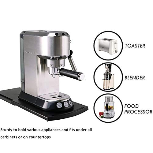 HauSun Handy Sliding Tray Sliding Tray Mat for Coffee Maker,Kitchen Appliance Moving Caddy,Countertop Stoage for Air Fryer, Blender, Stand Mixer,Food Processors,1 Set - Image 3