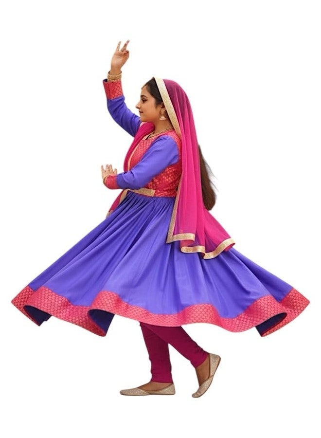 TWINKLE TOTS TT - Indian Classical Dance Kathak Anarkali,Tights Dupatta Kids Fancy Cos - Image 3
