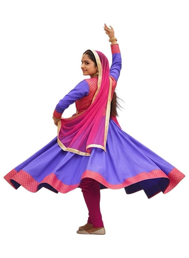 TWINKLE TOTS TT - Indian Classical Dance Kathak Anarkali,Tights Dupatta Kids Fancy Cos - Image 2