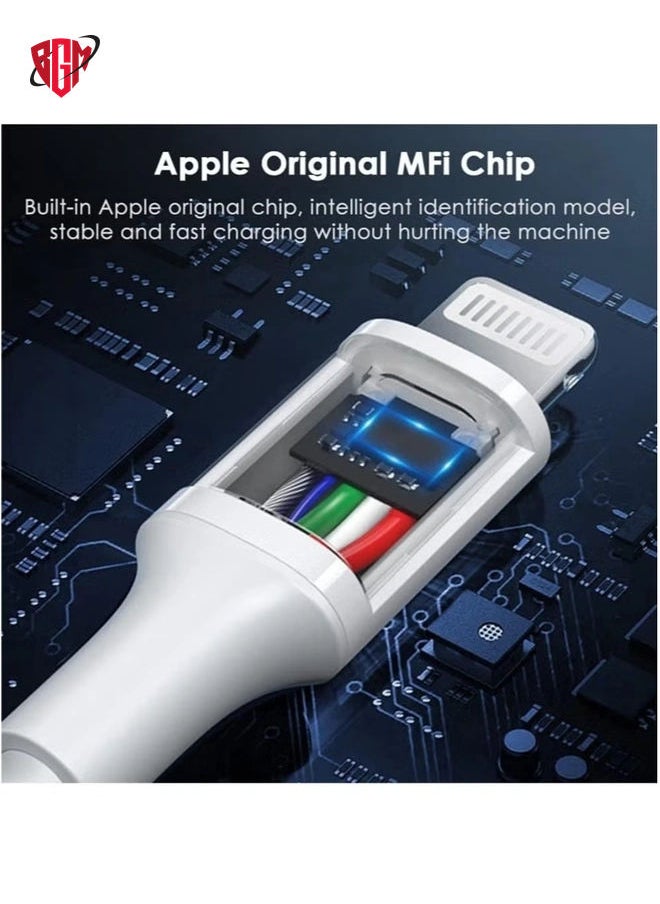 BGM - MFi Certified‘ iPhone 20W Charger Plug and 2M USB C to Lightning Cable PD Fast Charger USB C Plug Data Lead Compatible with iPhone 14/14 Plus/14 Pro/14 Pro Max/13/12/11/11 Pro/XS Max/XR/X/8/7/iPad - Image 1