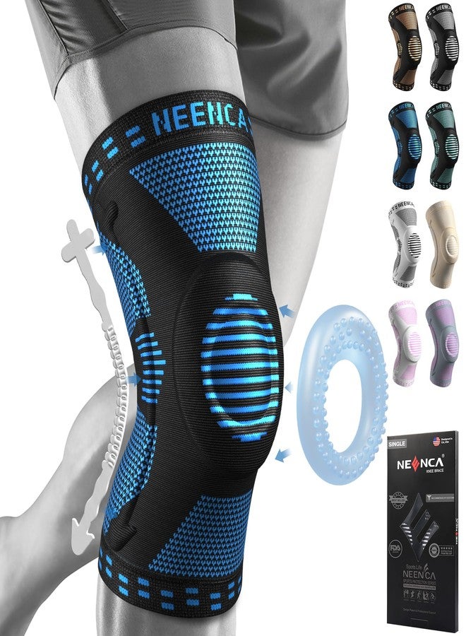 NEENCA Professional Knee Brace for Pain Relief, Medical Knee Support with Patella Pad & Side Stabilizers, Compression Knee Sleeve for Meniscus Tear, ACL, Joint Pain, Runner, Workout (Blue, XXX-Large) - Image 1