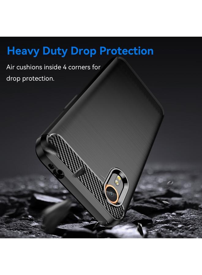 اس-توب جراب لهاتف Samsung Galaxy Xcover 7 مصنوع من ألياف الكربون المصقولة والمصنوعة من مادة TPU - Image 3