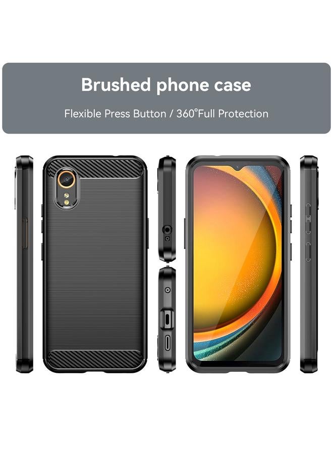 اس-توب جراب لهاتف Samsung Galaxy Xcover 7 مصنوع من ألياف الكربون المصقولة والمصنوعة من مادة TPU - Image 2