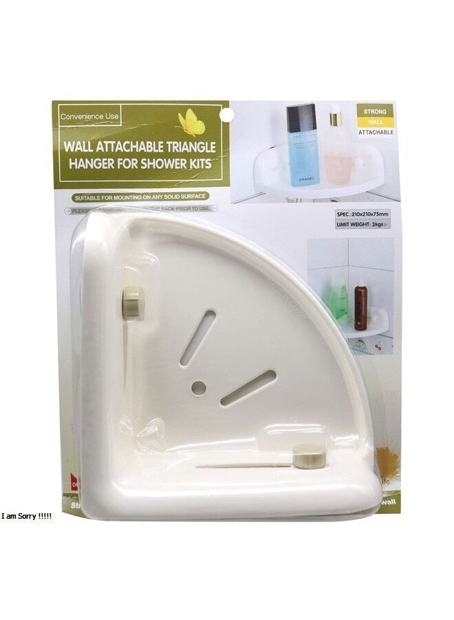 بروماس رف زاوية للحمام مع شفط قوي وحامل فرشاة أسنان