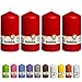 BOLSIUS 4 Red Pillar Candles - 3x6 Inches - Individually Wrapped - Premium European Quality - 65+ Burn Hours - Dripless - Image 2