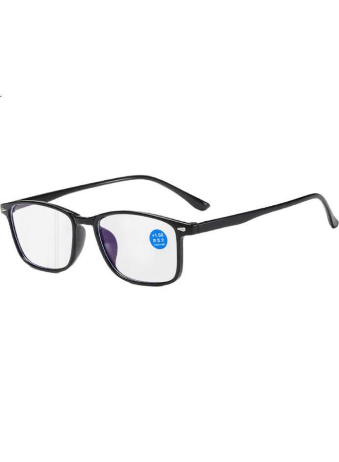 DRATRA Hd Blue Light Blocking Reading Glasses Unisex Classic Square Frame Lightweight Portable Comfortable Large Frame - Image 1