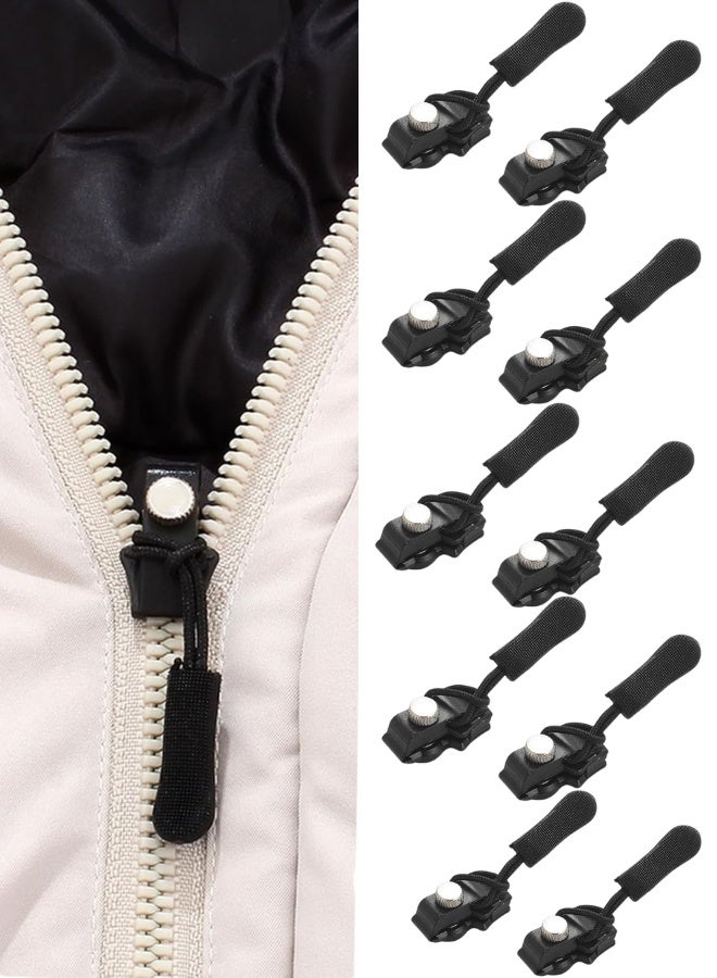 Happy Home 12 Pcs Zipper Repair Kit with 3 Different Sizes Replacement Zipper Pull Heads – Quick Install Detachable Zip Slider No Sewing Required – Universal Fix for Jackets, Bags, Luggage, Backpacks and Clothing – Compatible with Metal and Plastic Zippers for Fast DIY Repair Solution - Image 1