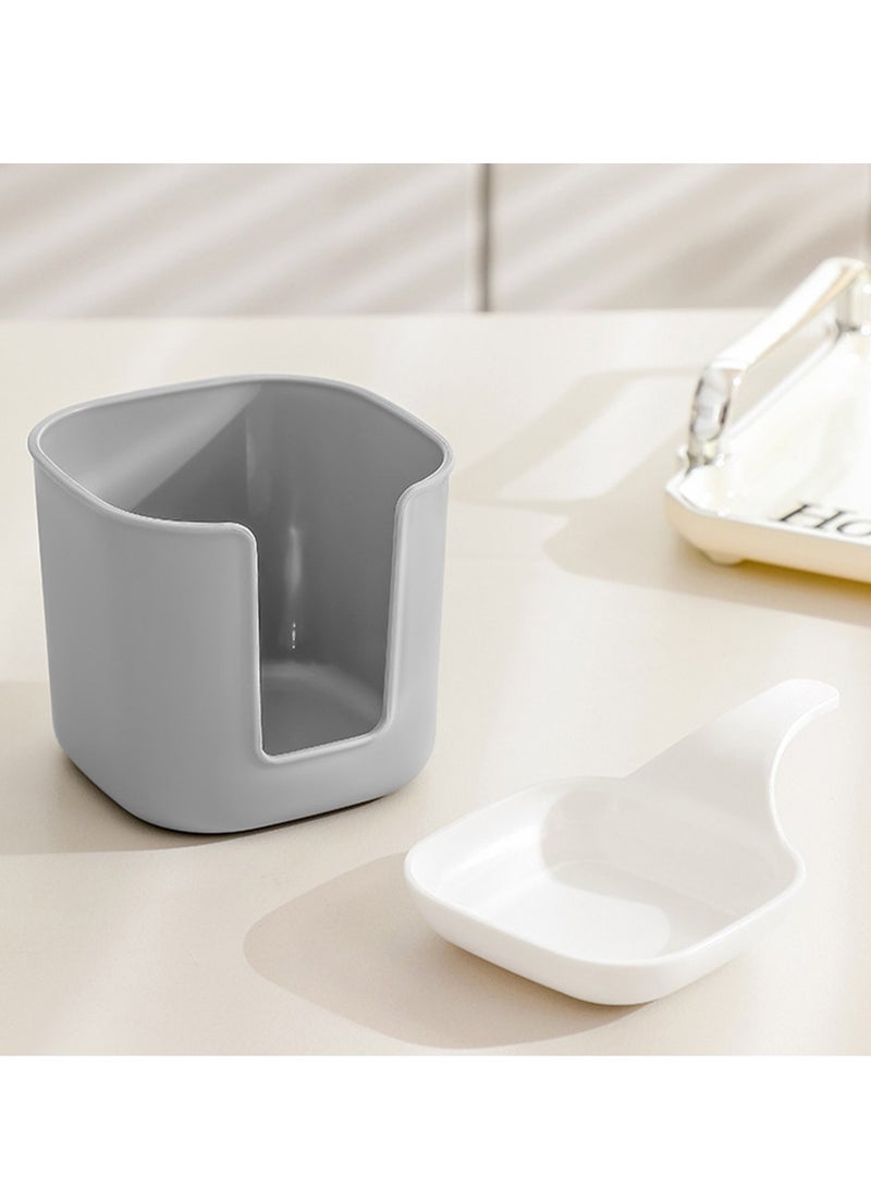 فورتي 6 قطع من أطباق الصلصة، أطباق المقبلات الصغيرة، توابل جانبية للأطباق، أطباق تقديم الوجبات الخفيفة مع مقبض مقبض مجموعة تخزين أطباق الصلصة عالية الجودة مناسبة للمطبخ والمطعم - Image 5