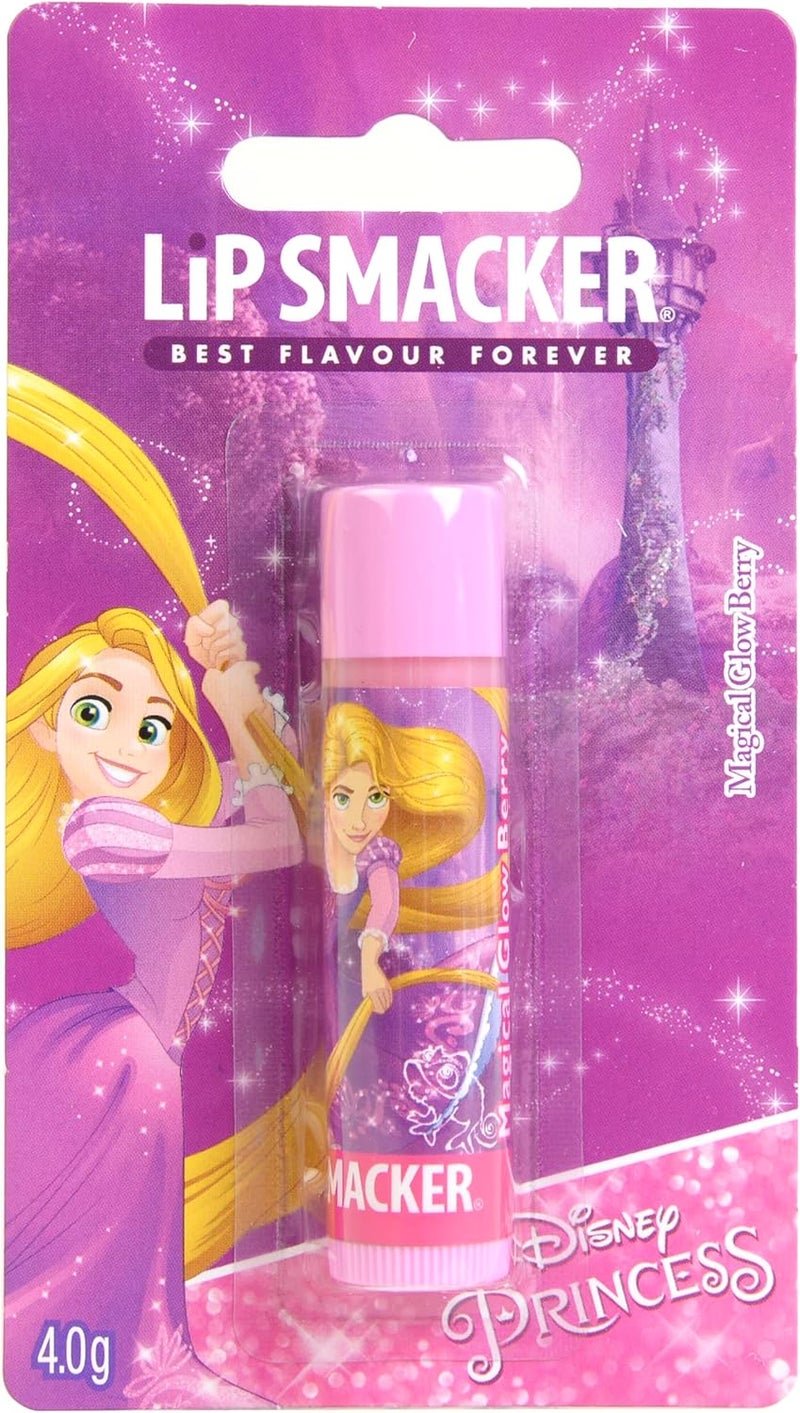 Lip Smacker Safe silicone build - Disney Princess Collection - Lip Balm for Kids - Disney Rapunzel Single Balm - Magical Glow Berry Flavour Narrow & wide space compatible - Image 1
