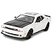 BDTCTK 124 Dodge Challenger Hellcat Model Car Zinc Alloy Pull Back Toy car with Sound and Light for Kids Boy Girl GiftWhite - Image 3
