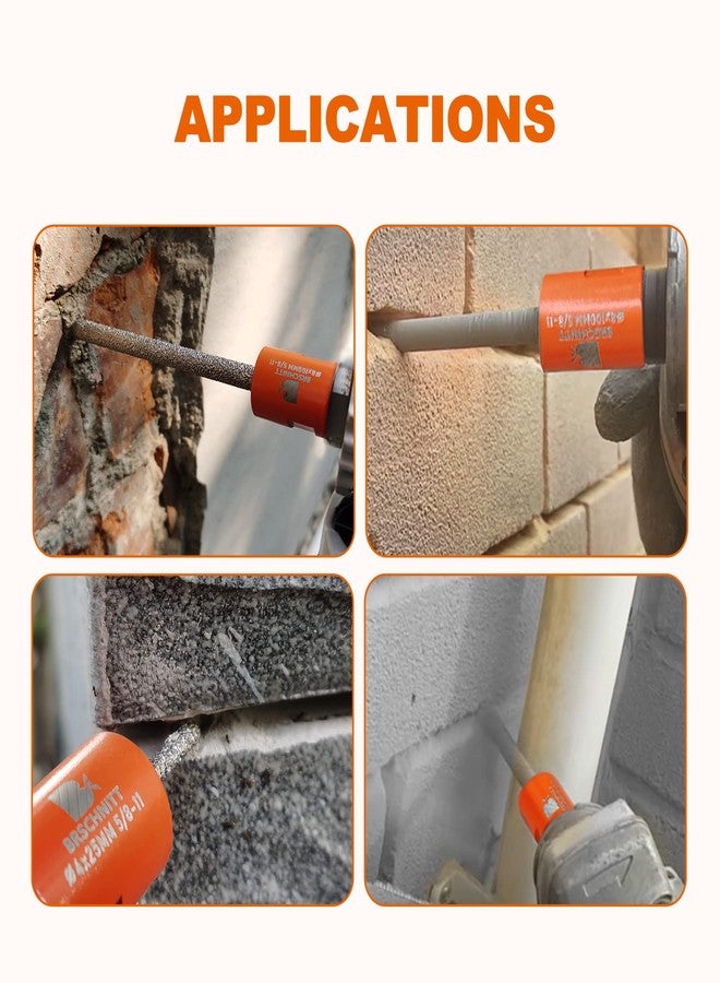 BRSCHNITT Diamond Mortar Raking Bit,BRSCHNITT 5/16 Inch x 4 Inch Diamond Mortar Router with 5/8-11 Thread for Mortar Raking Tuck Pointing Granite Marble Concrete Masonry Stone Removals (8x100mm) - Image 3