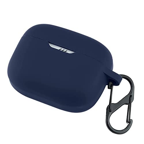 KACA Protective Shockproof Silicone Cover Case with Buckle Compatible with JBL Tune 130NC TWS (Midnight Blue) - Image 1