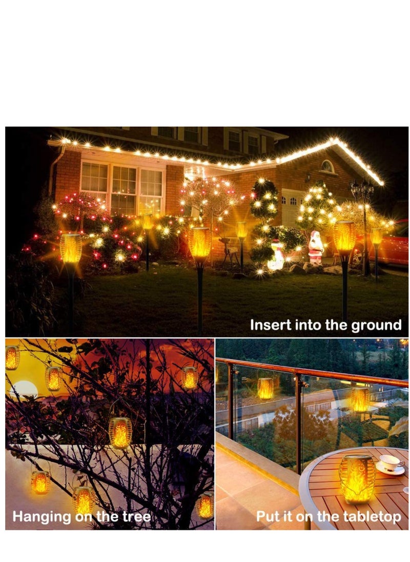 Y&D 2pcs  33LED Solar Outdoor Lights, Solar Torch Light With Flickering Flame For Garden Decor Waterproof Solar Powered Outdoor Lights  - Image 4