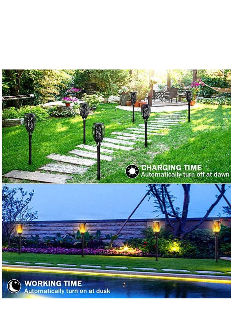 Y&D 2pcs  33LED Solar Outdoor Lights, Solar Torch Light With Flickering Flame For Garden Decor Waterproof Solar Powered Outdoor Lights  - Image 2