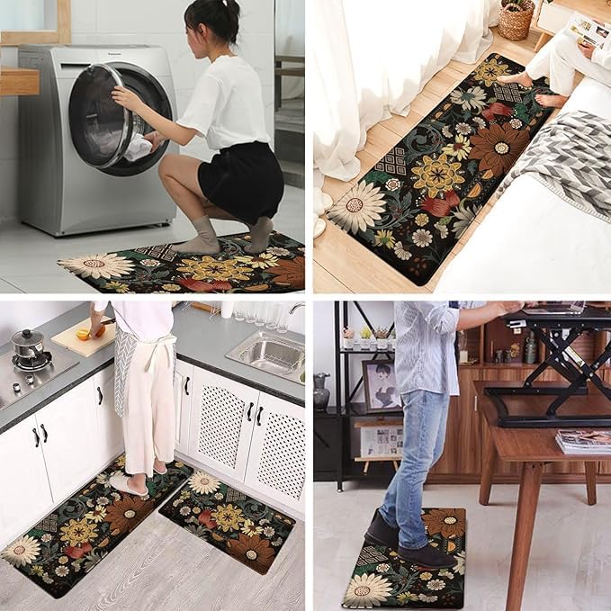 Clefairy Kitchen Mats for Floor Anti Fatigue Mat ,2 Pcs Cushioned Kitchen Rug, Non Skid Waterproof Comfort Standing Mat, Heavy Duty Kitchen Mat Set for Home,Office,Sink,Laundry,Desk, 40*60cm+ 40*120cm - Image 5